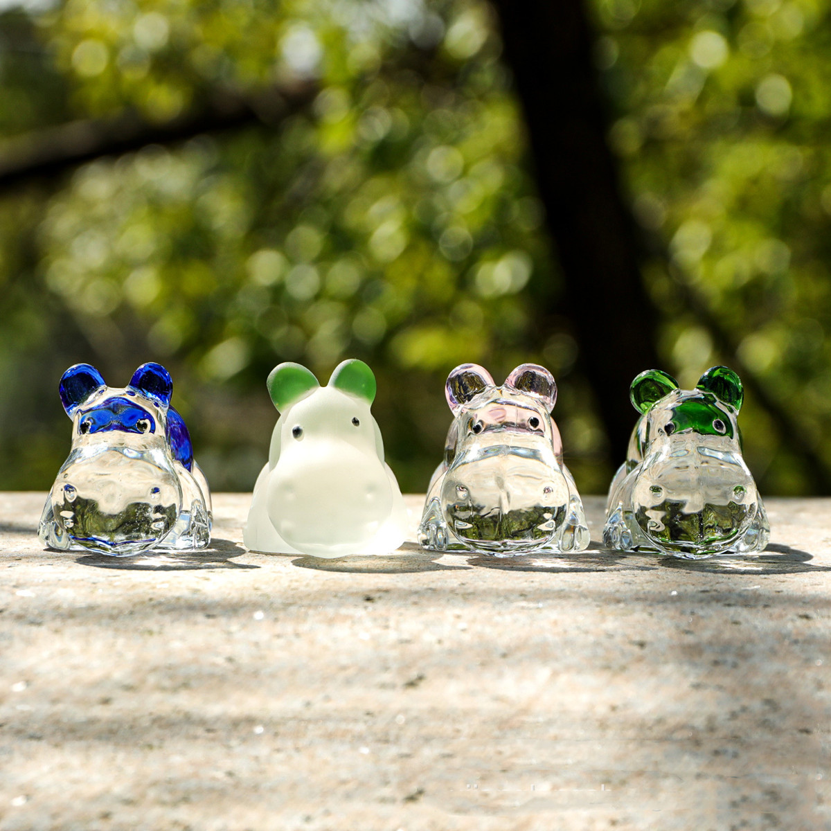 Paper Weight Crystal - Fermacarte di cristallo ippopotamo Feng Shui