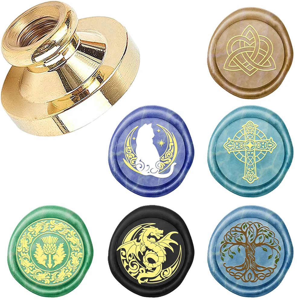 Wax Seal Stamp Set - Creativo Luna Coniglio Croce Drago Albero