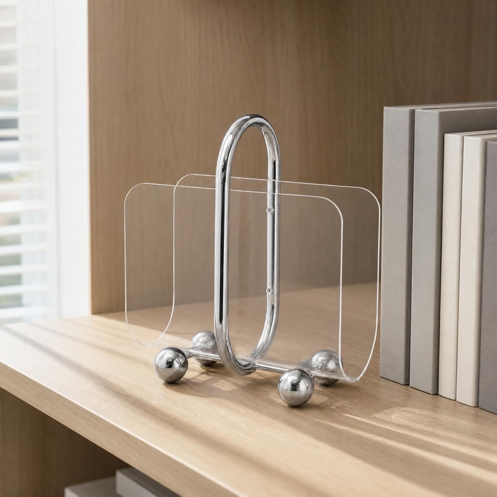 Portariviste in acrilico, libr - Magazine Holder Rack recensione e prezzo